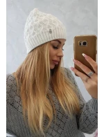 Fleecová čepice Roma model 18750243 bílá - K-Fashion Fleecová čepice Roma model 18750243 bílá - K-Fashion