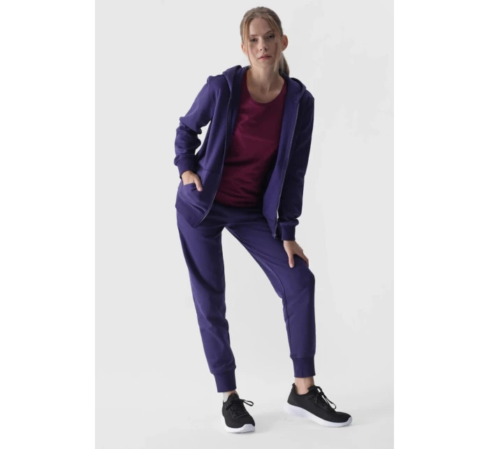 Dámská Mikina S Kapucí Rozepínací Bavlněná 4F Šedá 4FWMM00TSWSF1467-27M