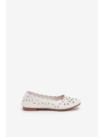 Dětské Perforované Baletky S Leskem Bílé Zindira Dětské Perforované Baletky S Leskem Bílé Zindira