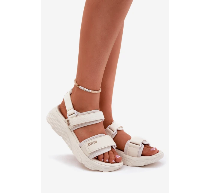Dámské Sportovní Sandály Na Platformě Big Star model 21693771 Béžové - Big Star Shoes Dámské Sportovní Sandály Na Platformě Big Star model 21693771 Béžové - Big Star Shoes