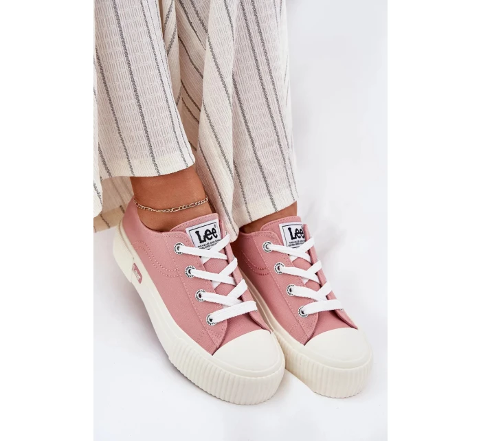 Dámské trampky na platformě LEE ISLA C WOMEN LOW – růžové
