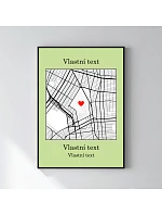 Personalizovaný magický fotoobraz v rámu - 50x70 - mapa
