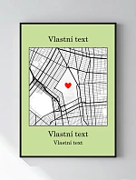 Personalizovaný magický fotoobraz v rámu - 50x70 - mapa