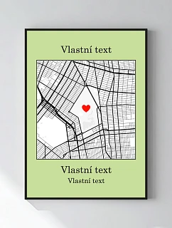 Personalizovaný magický fotoobraz v rámu - 50x70 - mapa