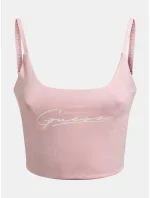 Dámský crop top O1BA10KASI1 - G6S4 - Pastelově růžová - Guess Dámský crop top O1BA10KASI1 - G6S4 - Pastelově růžová - Guess
