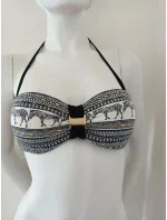 Vrchní díl plavek B4116-60010 černo-smetanový - Selmark