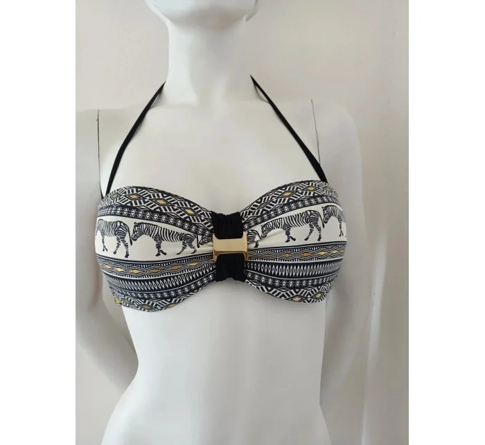 Vrchní díl plavek B4116-60010 černo-smetanový - Selmark