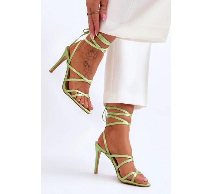 Sandály na šněrování model 179628 Step in style