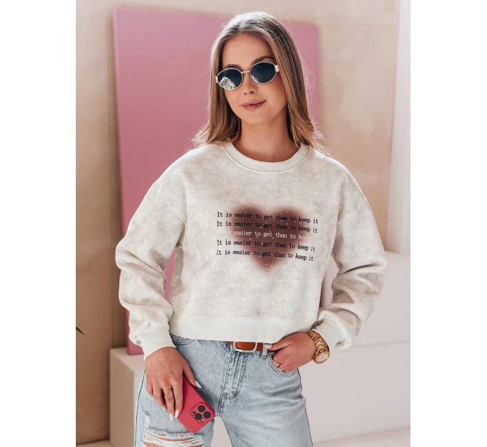 Dámská oversize mikina se srdcem DESSER šedá FashionStreet BY1466