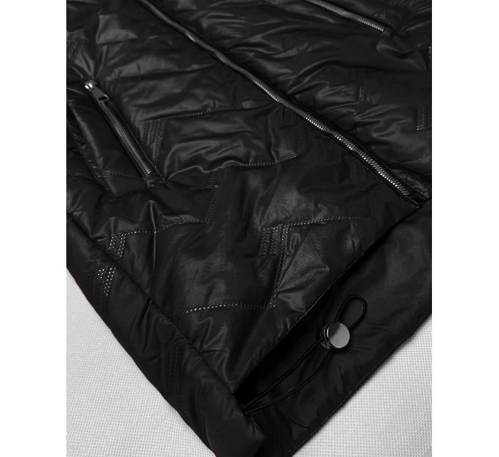 kurtka damska pikowana z kapturem Goodlookin czarna model 22003974 - S'WEST