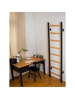 DŘEVĚNÝ KOVOVÝ GYMNASTICKÝ ŽEBŘÍK SE 4 DRŽADLY BENCHK 200B