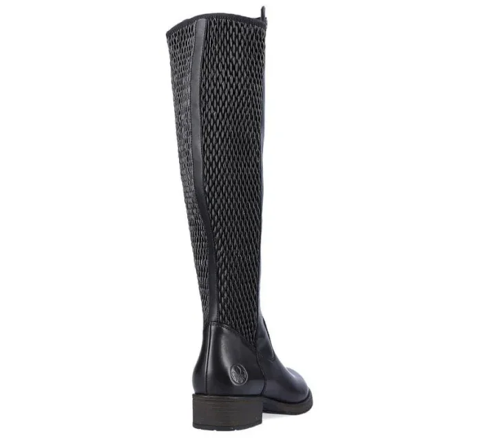 Kožené boty Rieker W Z9591-00 černá