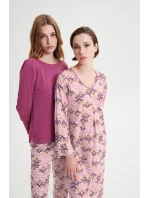 Noční košile s dlouhým rukávem model 18937459 - Vamp