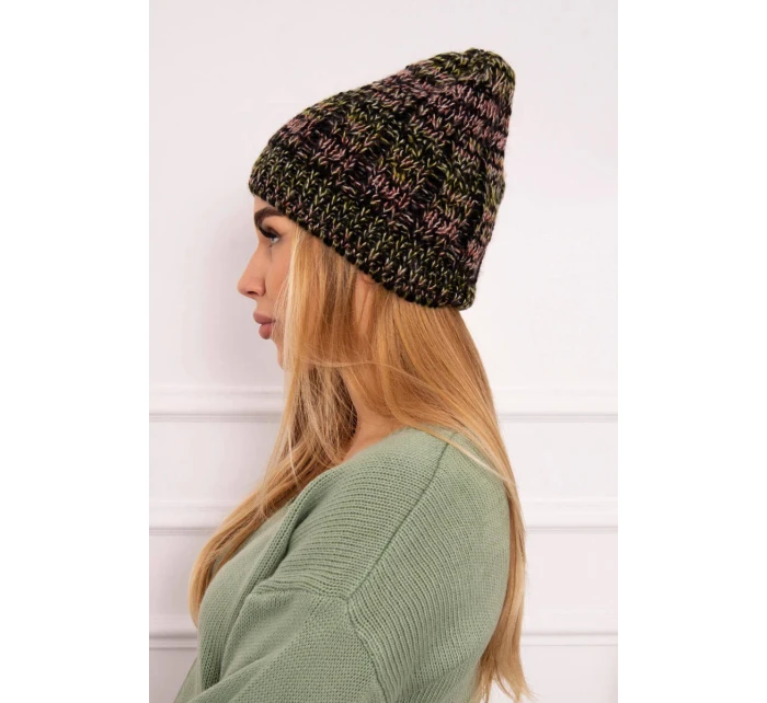 Fleecová čepice Melisa K241 black+olive