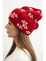 Dámská zimní čepice z vlny s krystaly model 21750434 grafitová - K-Fashion Dámská zimní čepice z vlny s krystaly model 21750434 grafitová - K-Fashion