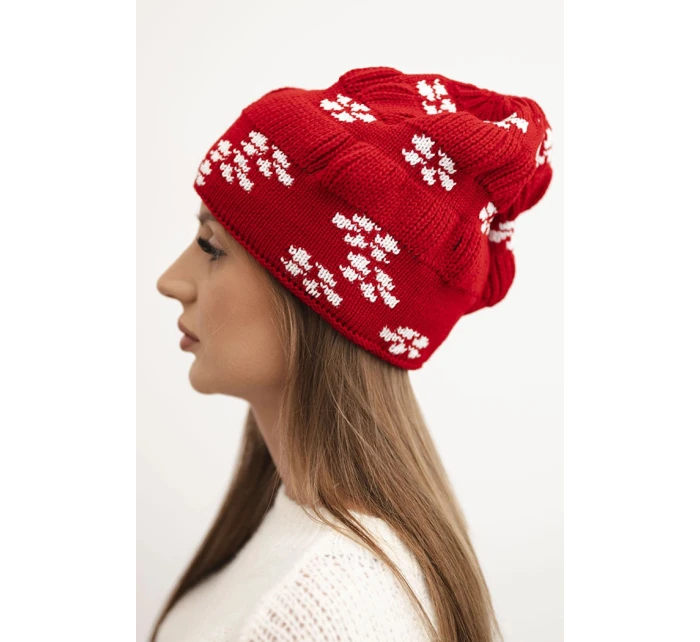 Dámská zimní čepice z vlny s krystaly model 21750434 grafitová - K-Fashion Dámská zimní čepice z vlny s krystaly model 21750434 grafitová - K-Fashion