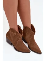 Nazouvací dámské kovbojky z přírodního semiše camel model 21713728 - Boto Nazouvací dámské kovbojky z přírodního semiše camel model 21713728 - Boto