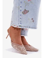 Ozdobené sandály s na Béžové model 22111300 - Boto
