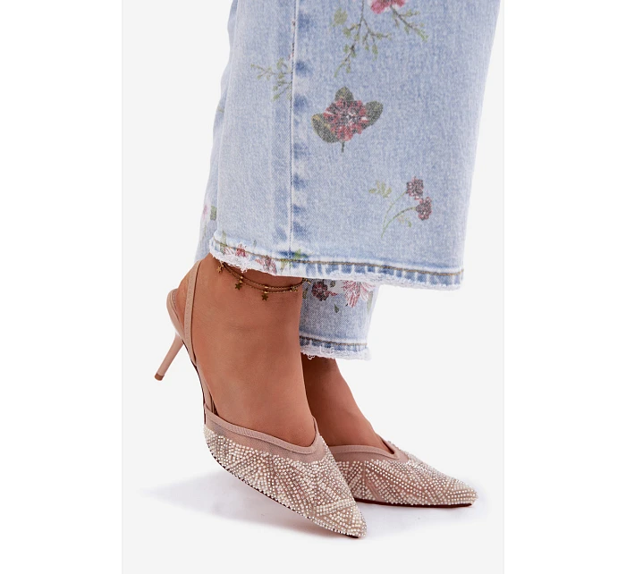 Ozdobené sandály s na Béžové model 22111300 - Boto