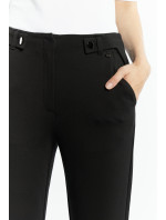 Monnari Kalhoty Dámské kalhoty z viskózy Černá barva