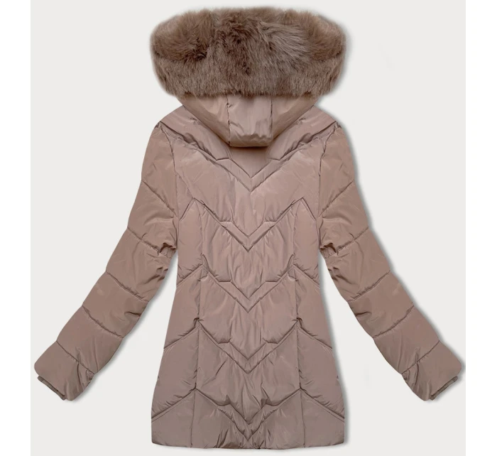 Dámská zimní bunda s kapucí model 21875973 béžová S'west - Good looking Dámská zimní bunda s kapucí model 21875973 béžová S'west - Good looking
