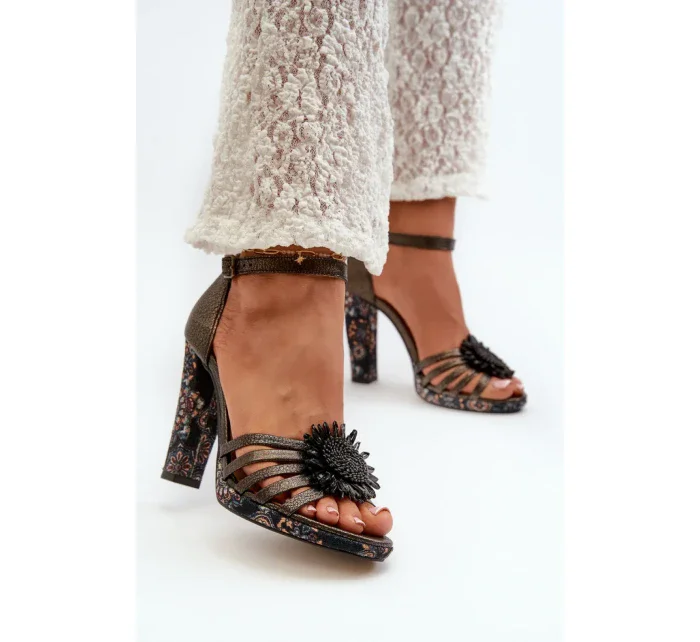 Sandály na podpatku model 198879 Step in style Sandály na podpatku model 198879 Step in style