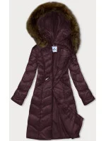 Prošívaná dámská bunda ve vínové bordó barvě pro přechodné období model 21247201 - Glakate
