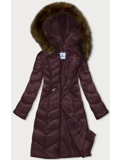 Dámská prošívaná bunda ve vínové bordó barvě pro přechodné období Glakate (LU-2201)
