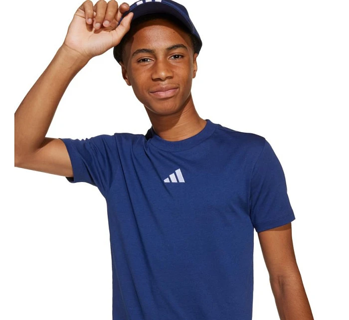 Dětské tričko adidas Essentials Tee 160 námořnická modrá JY0613