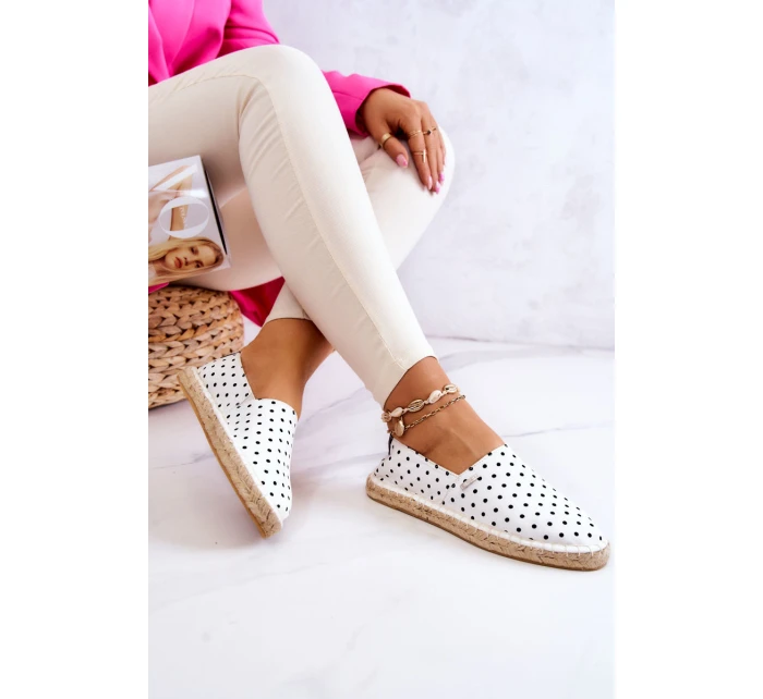 Dámské espadrilky s puntíky Big Star model 21577540 Bílá - Big Star Shoes Dámské espadrilky s puntíky Big Star model 21577540 Bílá - Big Star Shoes