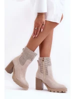 Dámské Ažurové Boty Světle Béžové Lewski model 21636581 - Boto