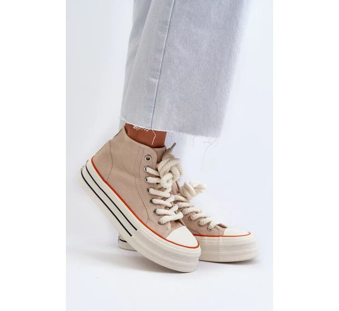 Dámské Tenisky na platformě Béžové Aineri Dámské Tenisky na platformě Béžové Aineri