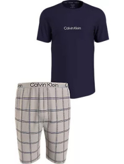 Spodní prádlo Pánské pyžamo S/S SHORT SET 000NM2183EO1M - Calvin Klein