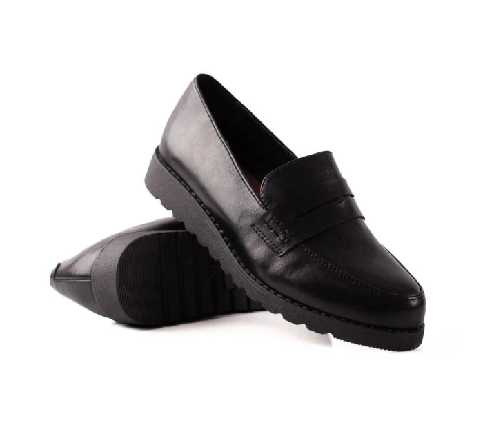 Pohodlné polobotky černé dámské bez podpatku Pohodlné polobotky černé dámské bez podpatku