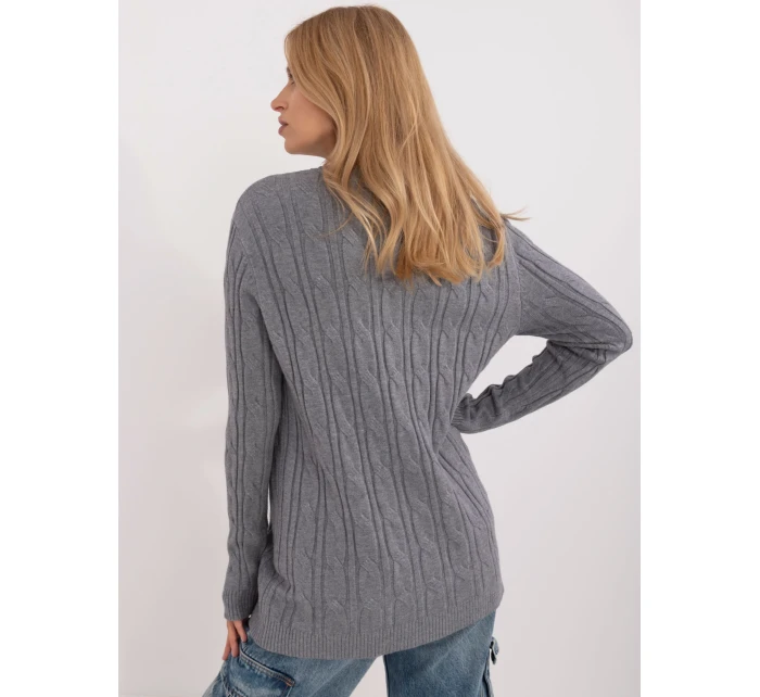 Sweter AT SW model 20463772 ciemny szary - FPrice