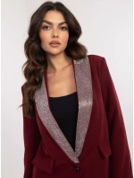 Marynarka DHJ MA model 20686478 bordowy - FPrice Marynarka DHJ MA model 20686478 bordowy - FPrice