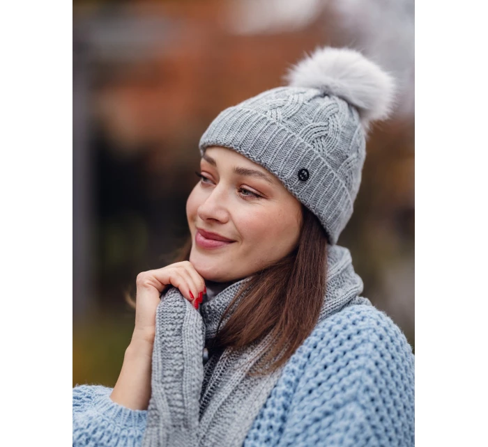 Dámský set šály a čepice Vuch Sheron Set Grey