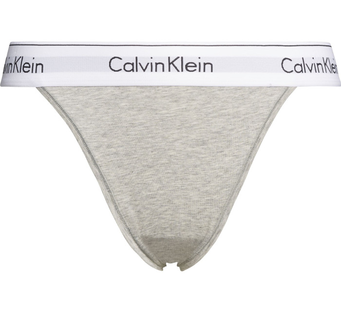 Dámské brazilky Tanga Modern Cotton 000QF4977A020 šedá - Calvin Klein