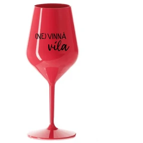 (NE)VINNÁ VÍLA - červený nerozbitný pohár na víno 470 ml (NE)VINNÁ VÍLA - červený nerozbitný pohár na víno 470 ml