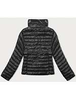 Černá dámská prošívaná bunda se stojáčkem model 20828099 - J.STYLE Černá dámská prošívaná bunda se stojáčkem model 20828099 - J.STYLE