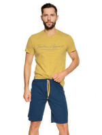 Pánské pyžamo Pulse žlutohnědé