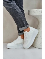 Dámské Tenisky Na Platformě S Dekorativním Šněrováním Bílé model 21684949 - Boto Dámské Tenisky Na Platformě S Dekorativním Šněrováním Bílé model 21684949 - Boto