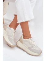 Zateplené dámské sneakersy na platformě Big Star SS274008 HI-POLY SYSTEM světle béžové Zateplené dámské sneakersy na platformě Big Star SS274008 HI-POLY SYSTEM světle béžové