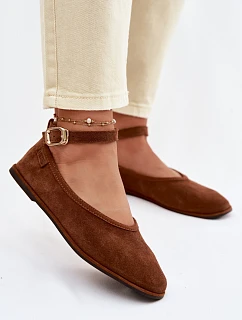 Baleríny z přírodního semiše Big Star TT274211 Camel