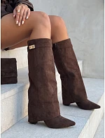 z  zamszowe brązowe model 22347427 - FashionStreet