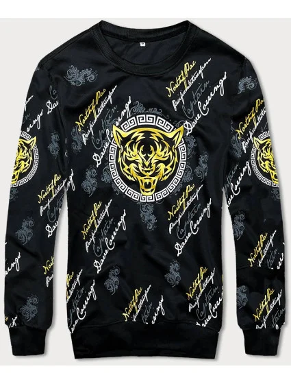 Černá pánská mikina s potiskem model 18416066 - J.STYLE