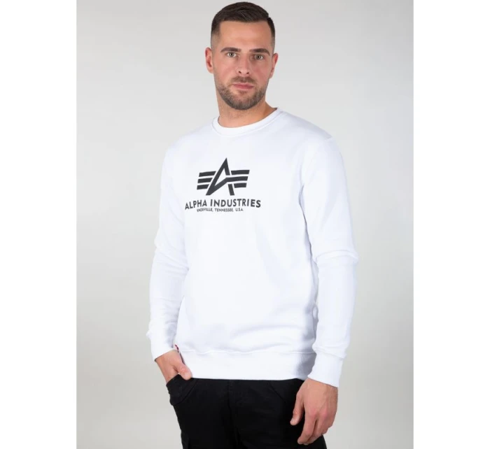 Pánská mikina Alpha Basic Sweater black s potiskem model 21865609 - Alpha Industries Pánská mikina Alpha Basic Sweater black s potiskem model 21865609 - Alpha Industries