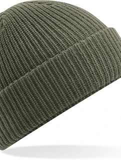 Beechfield B 505 Voděodpudivá pletená čepice s manžetou 53.0505 olive green