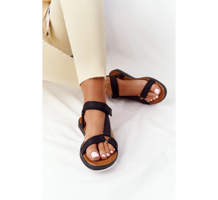 Dámské Sandály Na Gumové Podrážce Cerné Stranger Dámské Sandály Na Gumové Podrážce Cerné Stranger