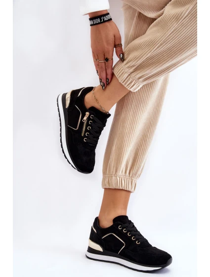 Semišové Sportovní Boty Na Černá model 21606382 - Boto Semišové Sportovní Boty Na Černá model 21606382 - Boto